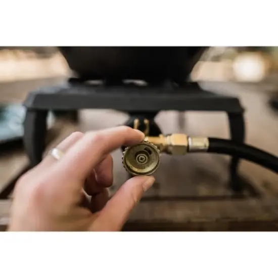 Stansport Single Burner Cast Iron Stove with Regulator Hose image {2}