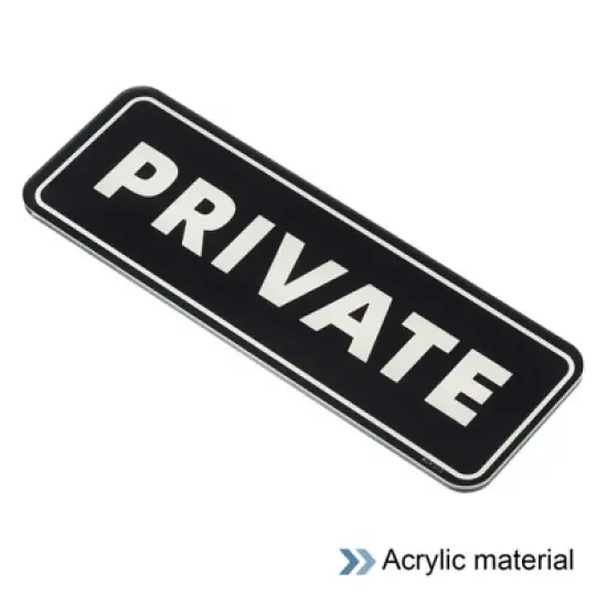 Unique Bargains Acrylic Self-Adhesive Decor Home Office Private Door Sign image {2}