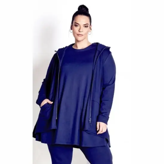 Women's Plus Size Timeout Bamboo Jacket - navy | Amber & Vanilla image {3}