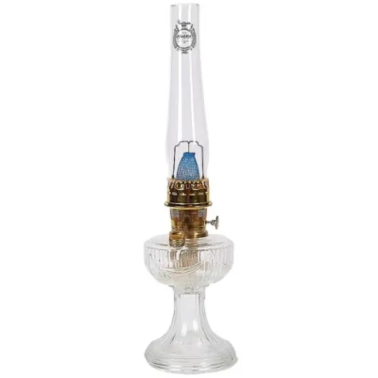 Aladdin Clear Lincoln Drape Oil Lamp WITH Parts Kit image {4}