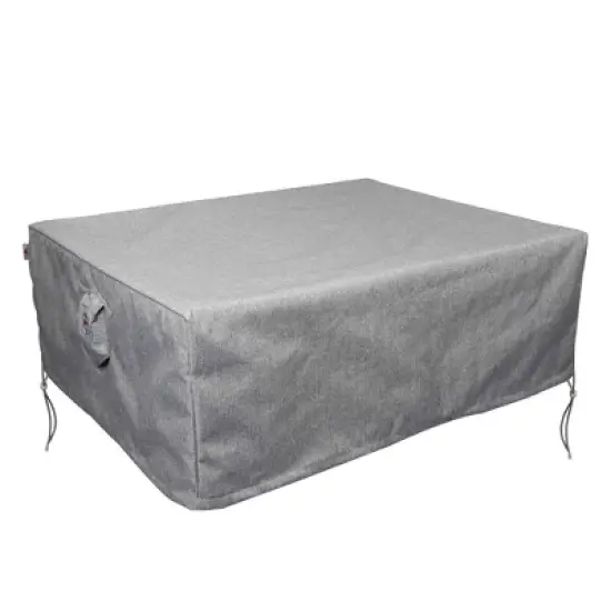Platinum 3-Layer Water Resistant Outdoor Fire Table Covers Gray Melange by Shield image {5}