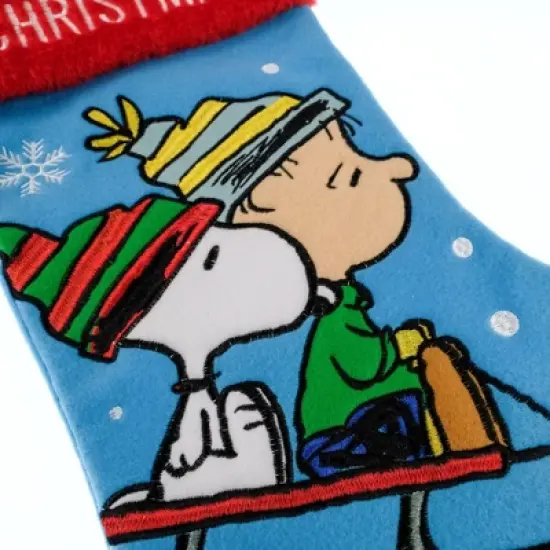 Peanuts Charlie Brown and Snoopy Holiday Stocking 20" image {2}