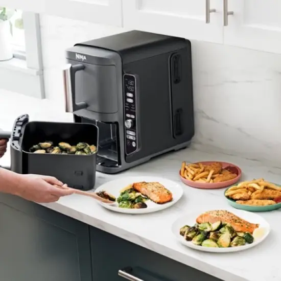 Ninja DoubleStack XL 10qt, 6-in-1, 2-Basket Air Fryer, Space Saving Design SL401: Ninja Foodi, Dishwasher-Safe Parts image {4}