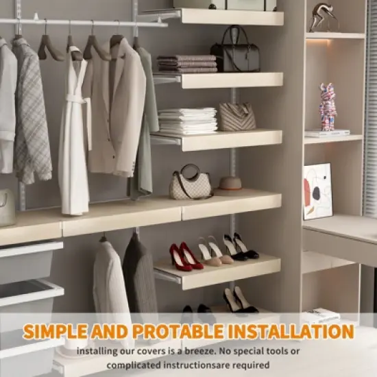 KTMBDW Wire Shelf Covers, Bamboo Wire Rack Covers for Pantry, Closet (5pcs, 30" W x 16" D) image {6}