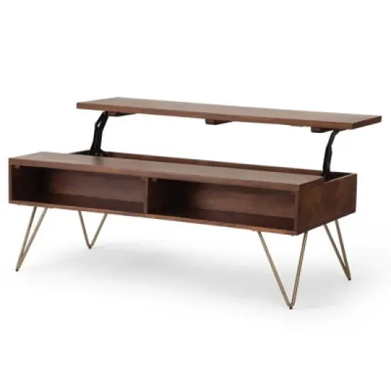 Moreno Solid Mango Wood Lift Top Coffee Table - WyndenHall image {7}