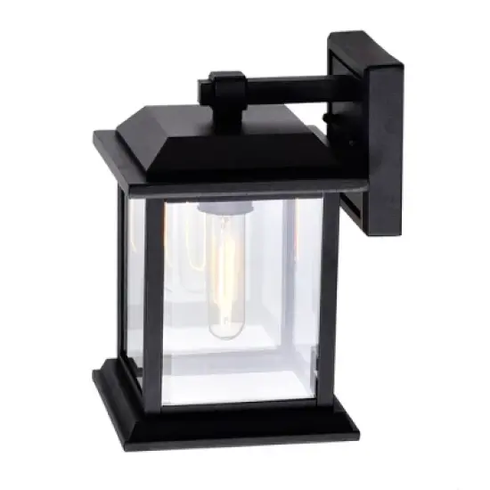 CWI Lighting,Blackbridge 1 Light Outdoor Black Wall Lantern image {4}