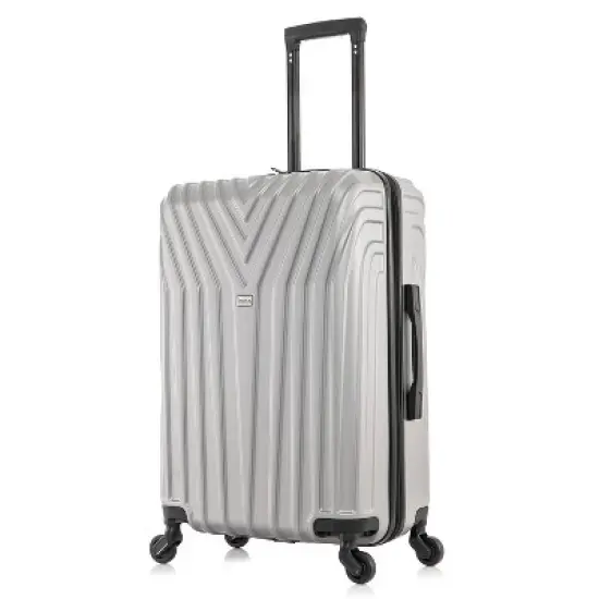 InUSA Vasty Lightweight Hardside Medium Checked Spinner Suitcase image {9}