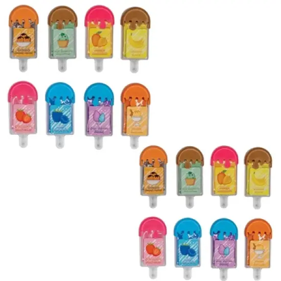 Sundae Pops Kneaded Erasers (12 Pack) - Scented Fun for Erasing (Plastic Ice Cream Container) image {1}