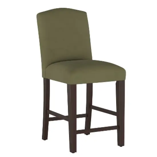 Alex Camel Back Counter Height Barstool in Velvet - Skyline Furniture image {7}