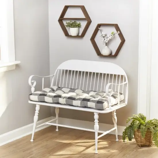 The Lakeside Collection Buffalo Check Bench Cushions image {3}