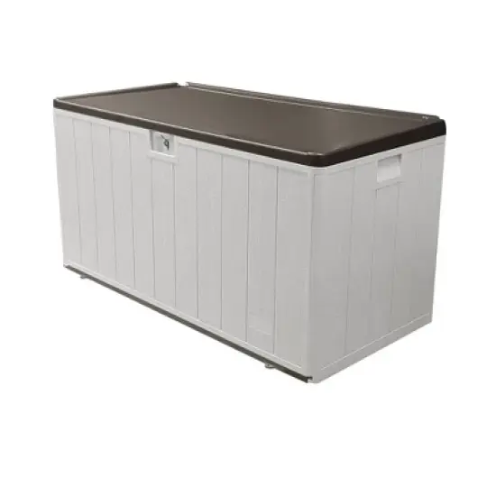 Decksplore Waterproof Patio Storage 110GAL Deck Storage Box Organizer for Pool & Garden image {10}