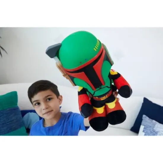 Star Wars Rocket Launching Boba Fett Feature Plush image {1}