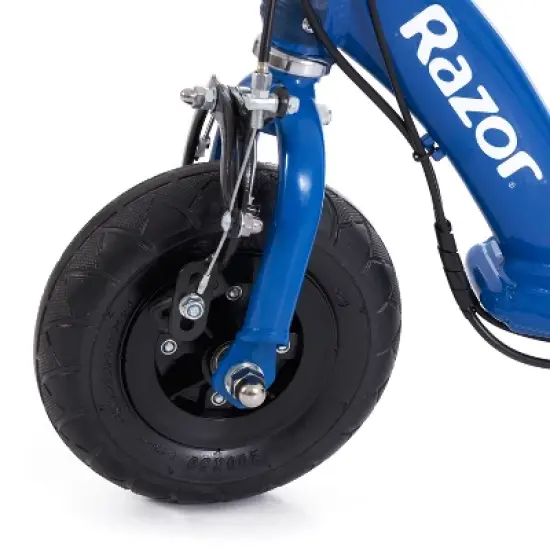 Razor E100 Kids Ride On 24V Motorized Powered Electric Kick Scooter Toy, Speeds up to 10 MPH with Brakes, and Pneumatic Tires for Kids Ages 8+, Blue image {4}