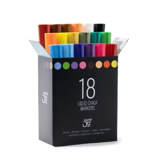 JumpOff Jo &ndash; Liquid Chalk Markers &ndash; Reversible Chisel and Round Tip &ndash; Multi Color image {8}