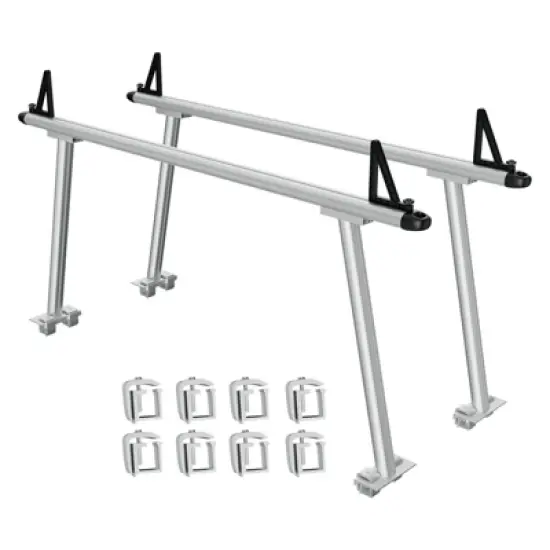 71" Aluminum Truck Ladder Rack - Heavy Duty 800LB Capacity, Universal Pickup Truck Bed Rack with 8 C-Clamps, for Kayak, Surfboard image {8}