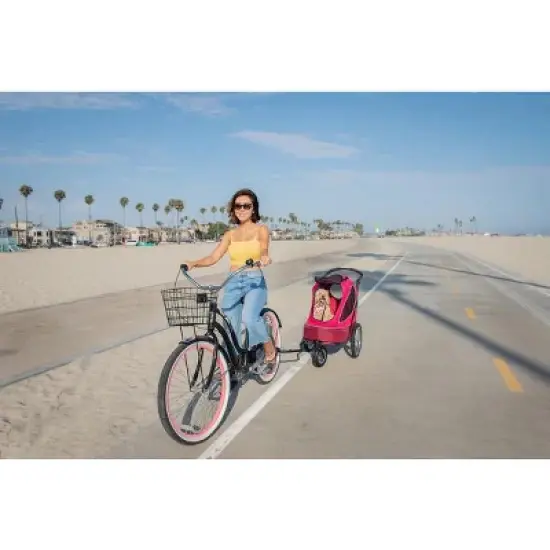 Petique All Terrain Cozy & Comfortable Pet Jogger Stroller with Tire Pump - Up to 77 LB image {15}