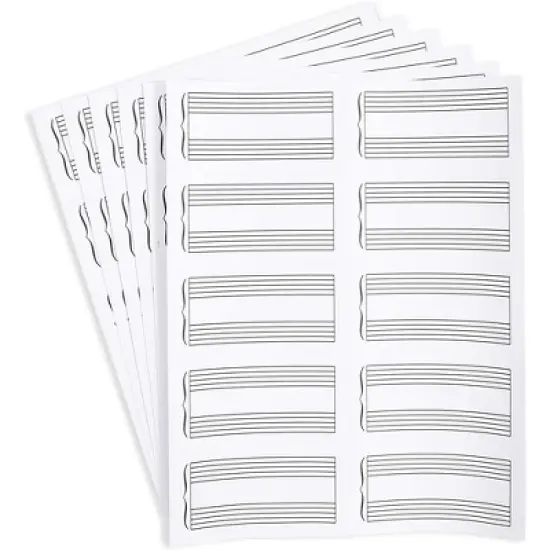 Bright Creations 150-Count Music Manuscript Stickers, Total 15 Sheets Preprinted Double Staff (4"x2" each) image {5}