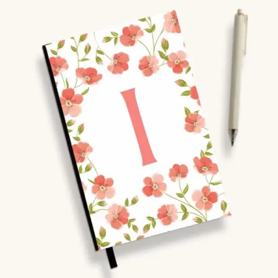 Personalization Mall Flowery Initial Personalized Journal image {10}