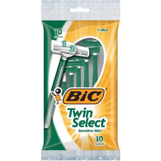 BIC Twin Select, Sensitive Skin, Disposable Shaver for Men, 10-Count image {5}