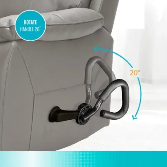 Stander Lever Extender Plus, Oversized Handle and Secure Fit for Recliner Chairs, Black image {3}