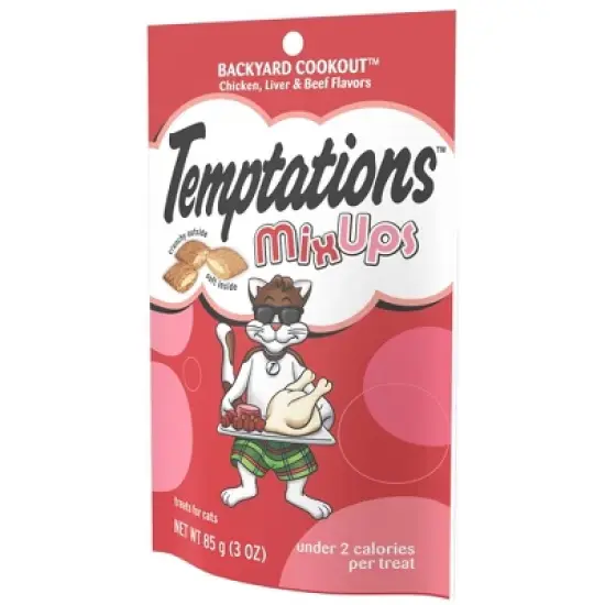 Temptations Mix Ups Backyard with Chicken,Liver and Beef Flavor Cookout Crunchy Cat Treats image {3}