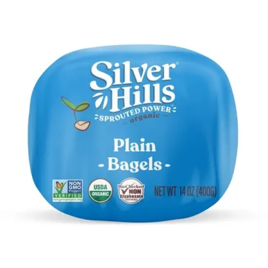 Silver Hills Bakery Organic Sprouted Power Bagels Plain - 14oz/5ct image {4}