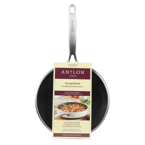 Anolon Achieve 3qt Hard Anodized Nonstick Saute Pan with Lid image {6}