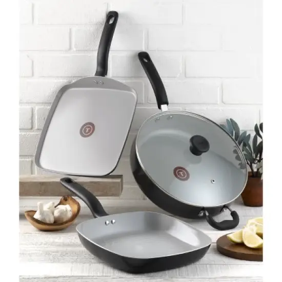 T-Fal Initiatives 5qt Ceramic Jumbo Cooker - Black image {4}