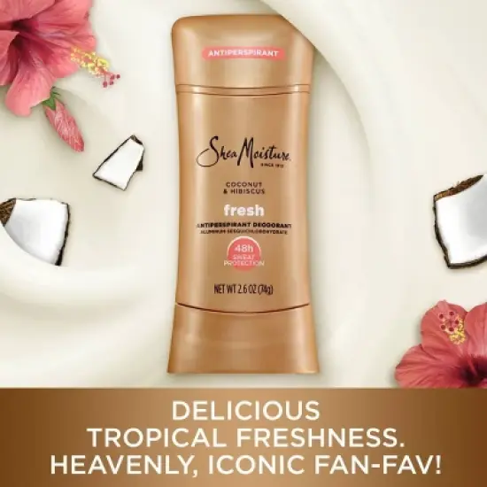 SheaMoisture Fresh & Clean Solid Antiperspirant & Deodorant - Coconut & Hibiscus - 2.6oz image {6}