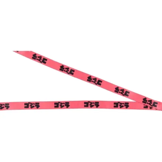 Godzilla Kaiju Gojira ID Reversible Lanyard Badge Holder w Godzilla Rubber Charm image {3}