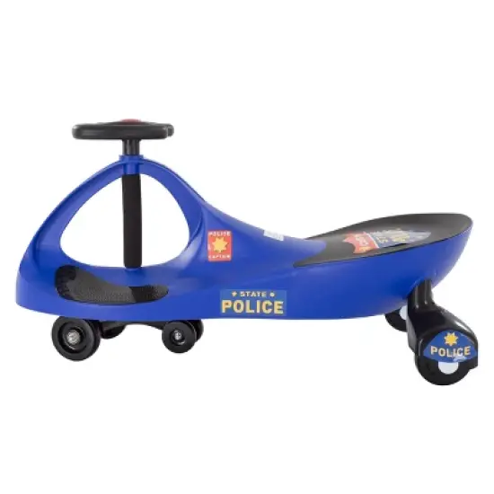 Toy Time Police Wiggle Car Ride-On Toy - Blue image {6}