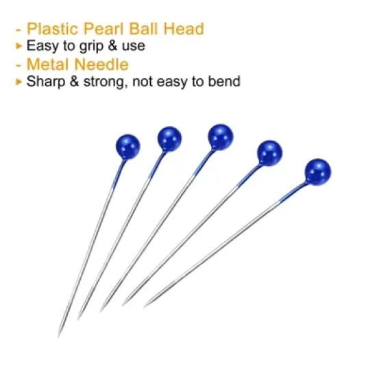 Unique Bargains Pearlized Sewing Stainless Steel Ball Head Needle Straight Quilting Pins image {3}