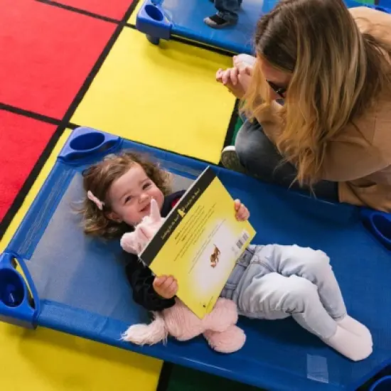 ECR4Kids Stackable Kiddie Cot with Sheet, Ready-to-Assemble, Toddler Size image {7}