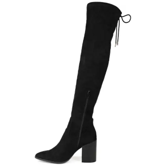 Journee Collection Womens Paras Tru Comfort Foam Wide Calf Stacked Heel Over The Knee Boots image {1}