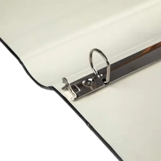 Bellagio-Italia 3-Ring Office Binder - Black - Leather - 250-Sheet Storage Capacity - 3 Pack image {6}