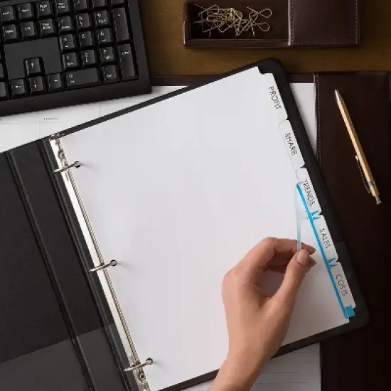 Avery Print & Apply Clear Label Dividers w/White Tabs Copiers 5-Tab Letter 5 Sets 11421 image {5}