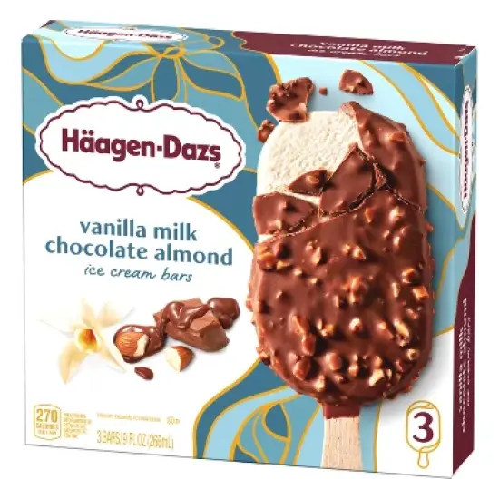 Haagen Dazs Vanilla & Almond Ice Cream Bar - 3pk image {8}