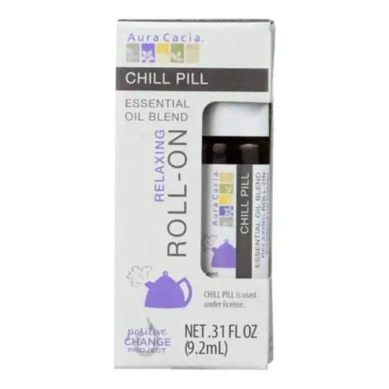 Aura Cacia Chill Pill Essential Oil Relaxing Roll-On - Case of 4/0.31 fz image {1}