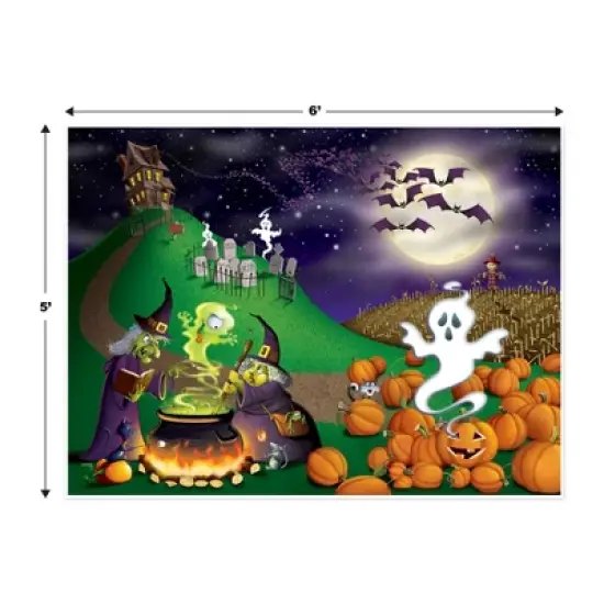 Beistle Halloween Insta-Mural, 5' x 6', (1/Pkg) Multicolored image {4}