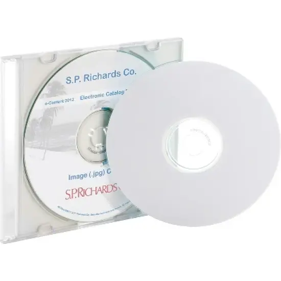 Business Source CD/DVD Labels Laser/inkjet 300/PK White 26149 image {1}