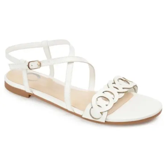 Journee Collection Womens Jalia Multi Strap Flat Sandals image {13}