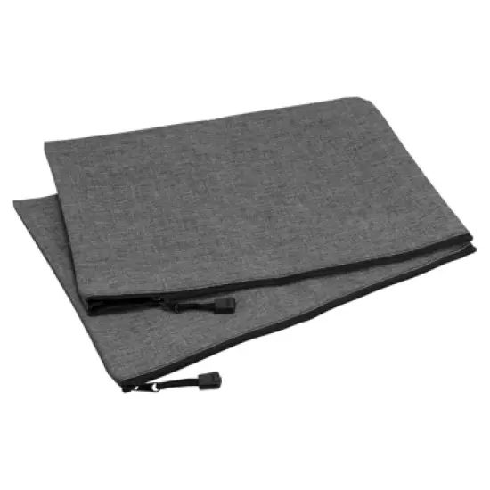 Unique Bargains Canvas Zipper DIY Office Craft Supply Pencil File Bag 5 Pcs image {3}