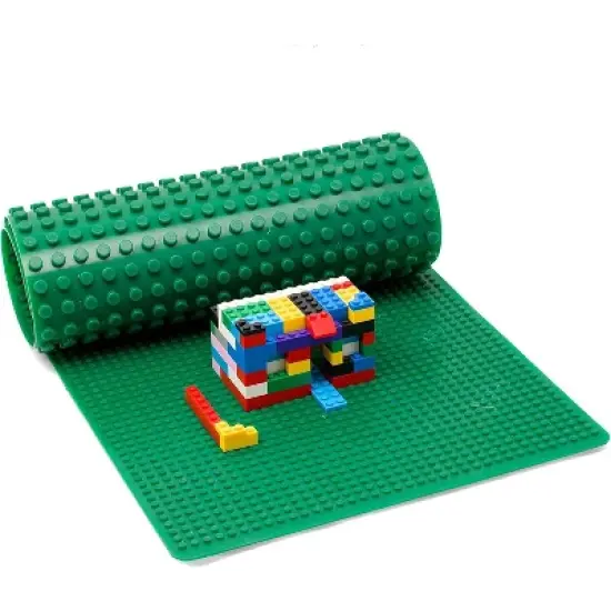 Big Bag of Bricks Rollable Brick Building Play Mat - Green 32" image {3}