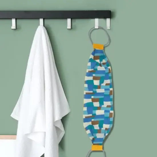 Unique Bargains Plaid Body Scrub Towel 1 Pc image {1}