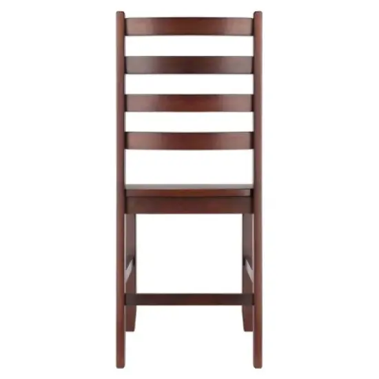 2pc Hamilton Ladder Back Chair - Antique Walnut - Winsome image {5}