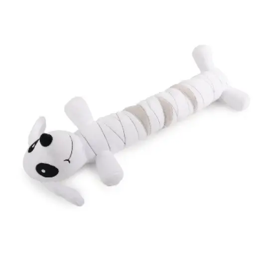 Allforpaws Happy Halloween Dog Toy Long Body Mummy Dog image {1}