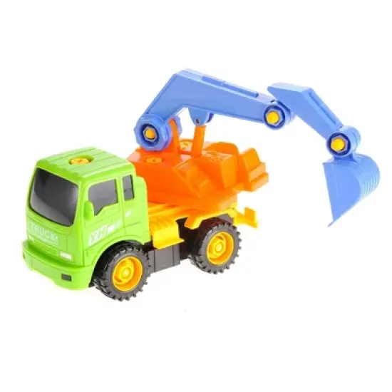 Ready! Set! Play! Link 27 Piece Take-A-Part Engineering Excavator Construction Vehicle Truck Set image {1}