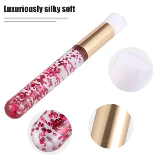 Unique Bargains 20 Pcs Makeup Brush Set, Travel Blending Foundation Contour Concealer Blusher Brush 10x1cm image {2}