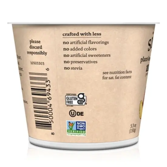 Siggi's Plant-Based Coconut Blend Yogurt Peach - 5.3oz image {5}