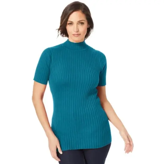 Jessica London Women&rsquo;s Plus Size Rib Mockneck Sweater image {7}